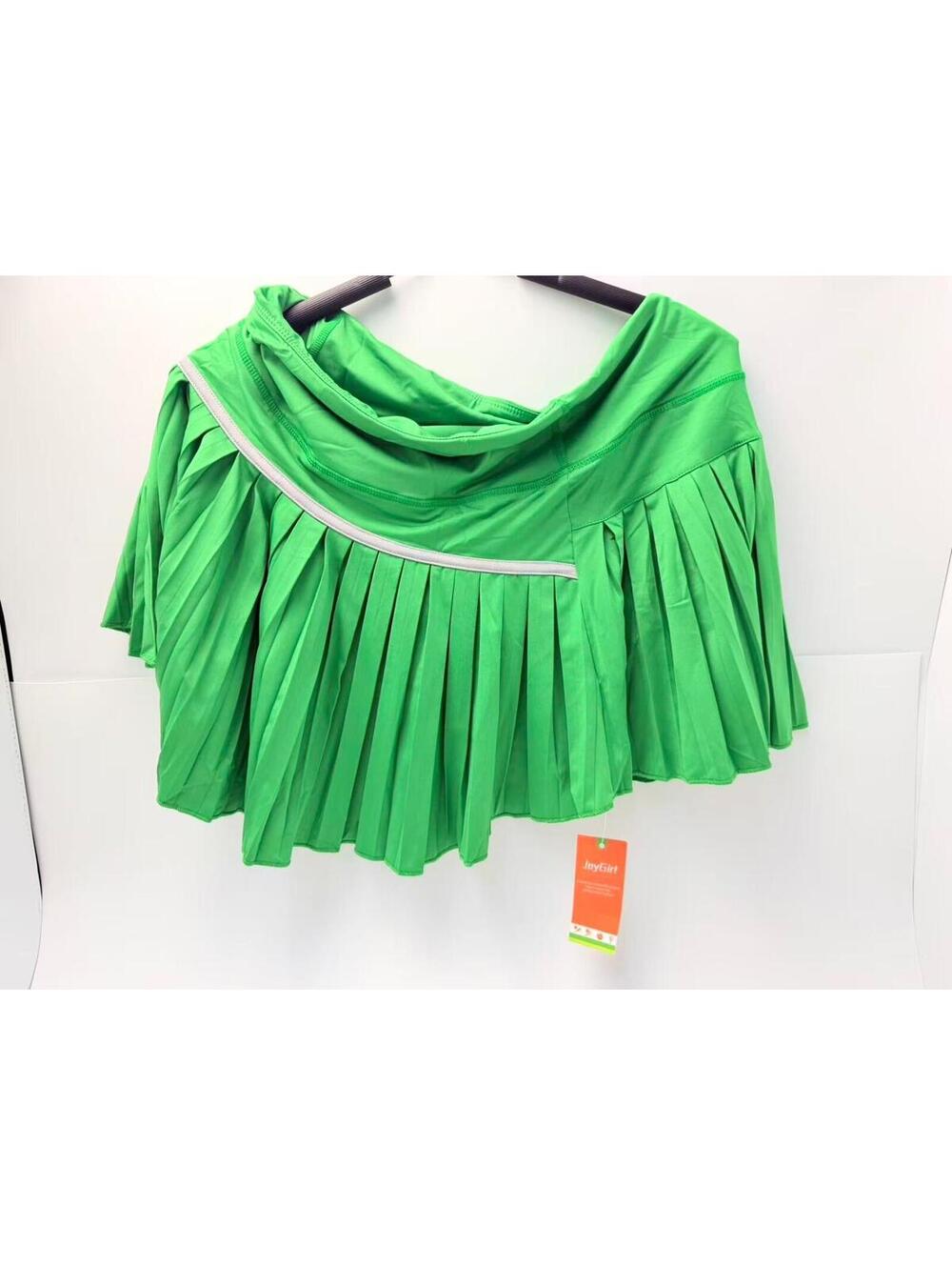 JoyGirl Womens XL Green Pleated Tennis Skirt Athletic Golf Skort NWT